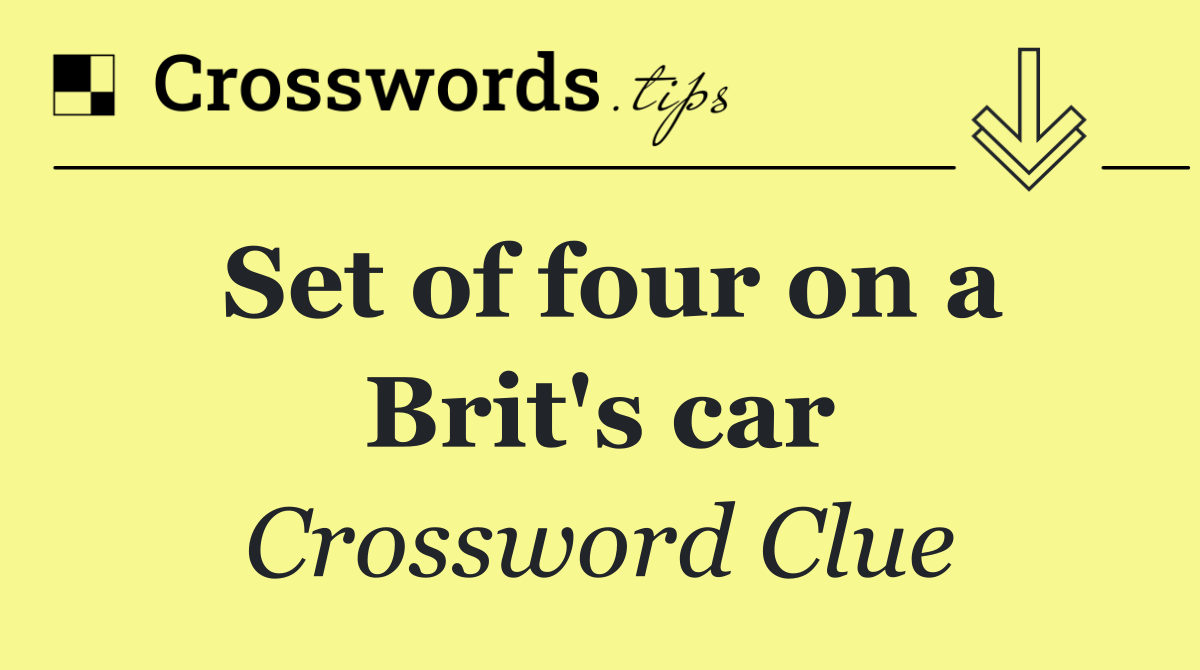 Set of four on a Brit's car