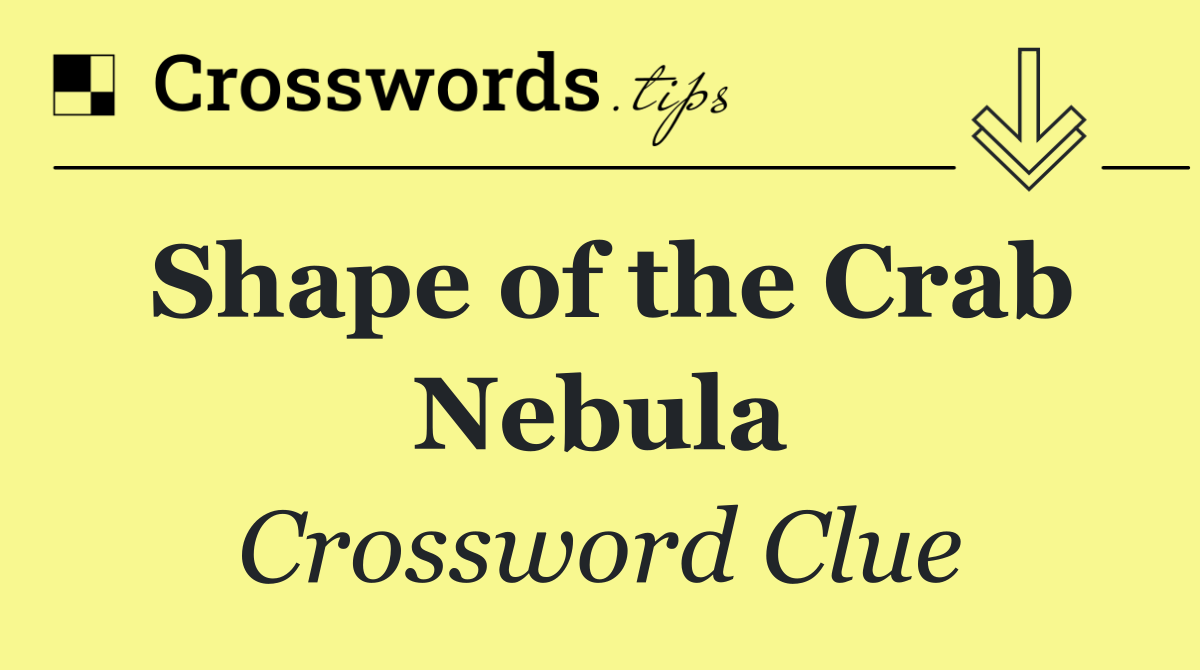 Shape of the Crab Nebula