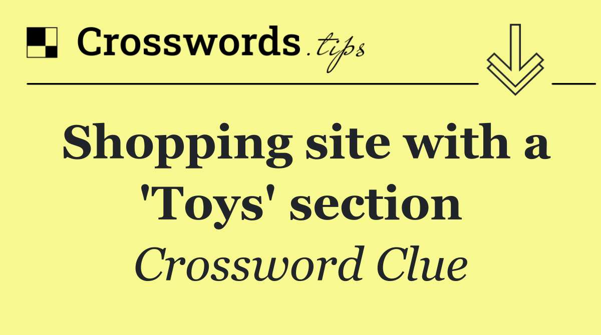 Shopping site with a 'Toys' section