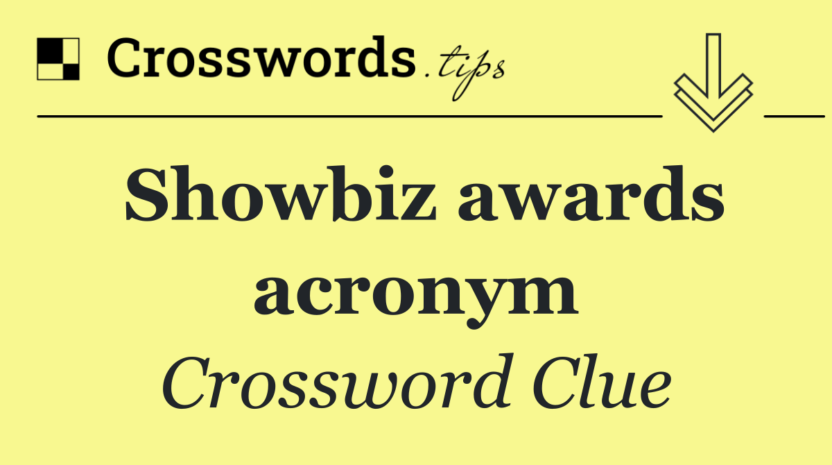 Showbiz awards acronym