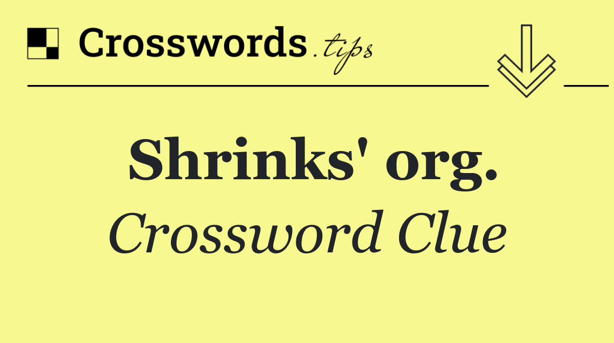 Shrinks' org.