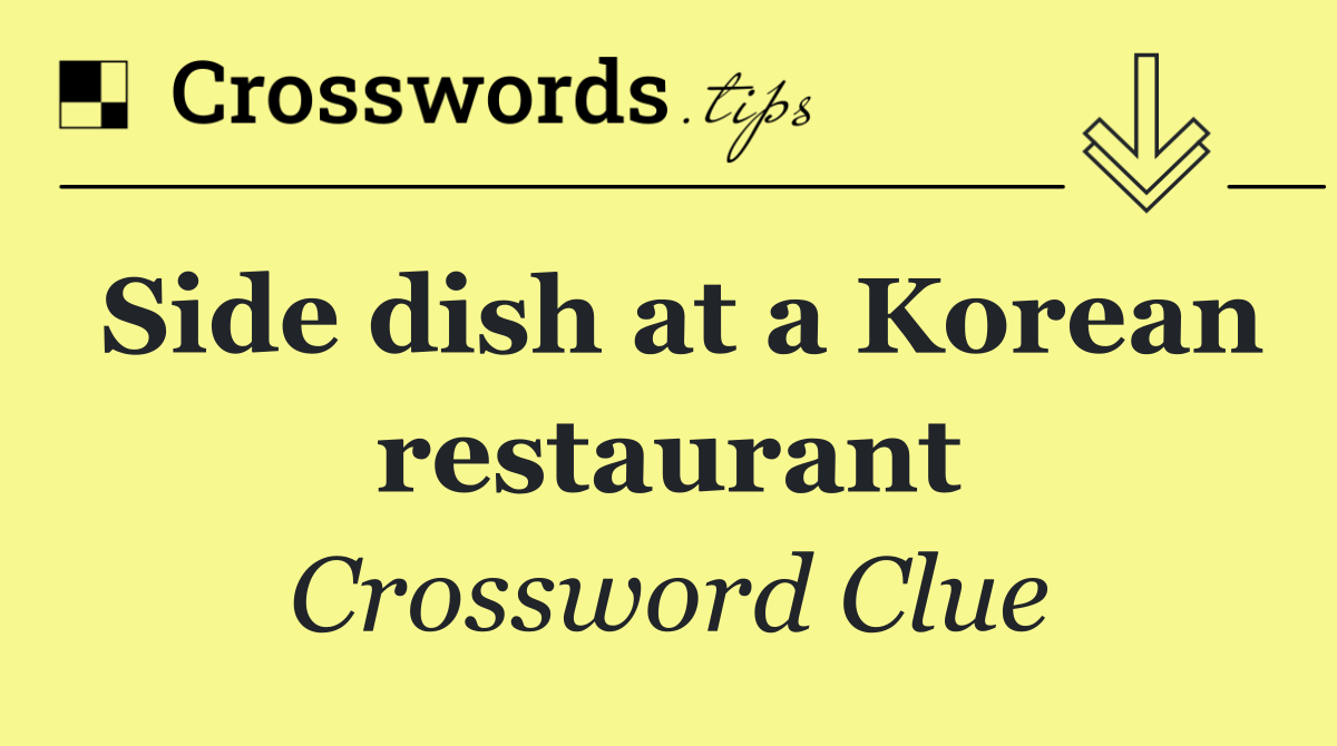 Side dish at a Korean restaurant