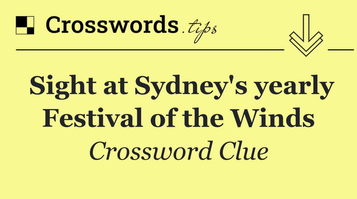 Sight at Sydney's yearly Festival of the Winds