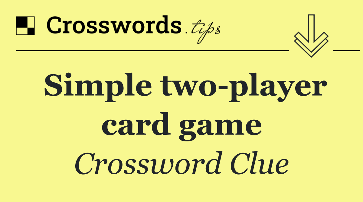 Simple two player card game