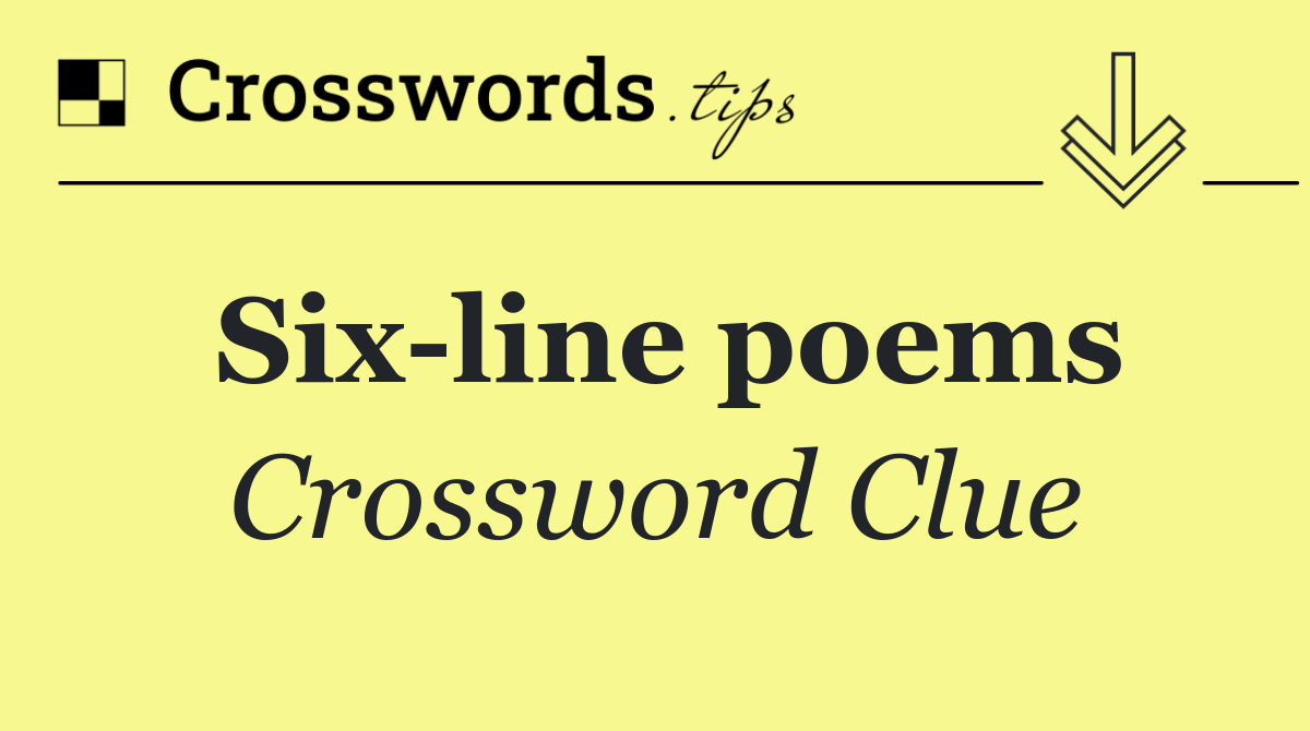 Six line poems