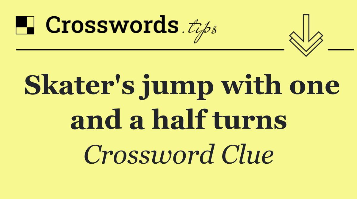 Skater's jump with one and a half turns