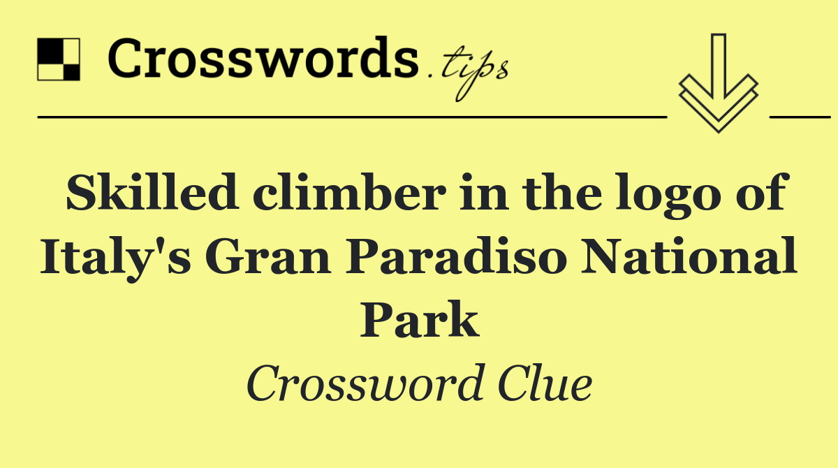 Skilled climber in the logo of Italy's Gran Paradiso National Park
