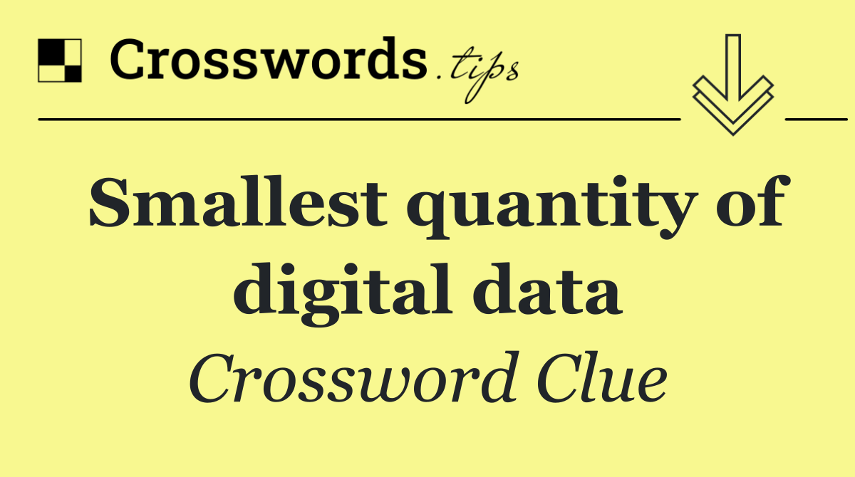 Smallest quantity of digital data