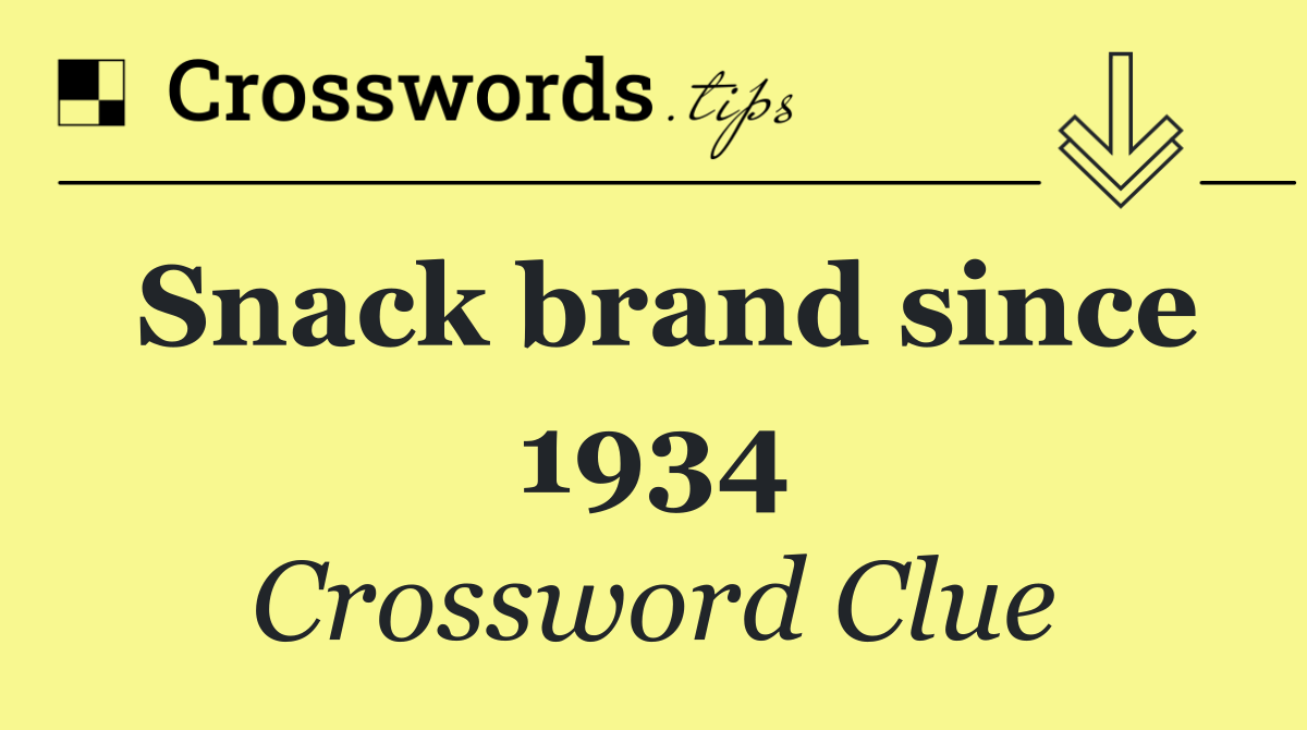 Snack brand since 1934