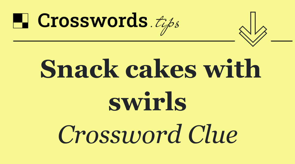 Snack cakes with swirls