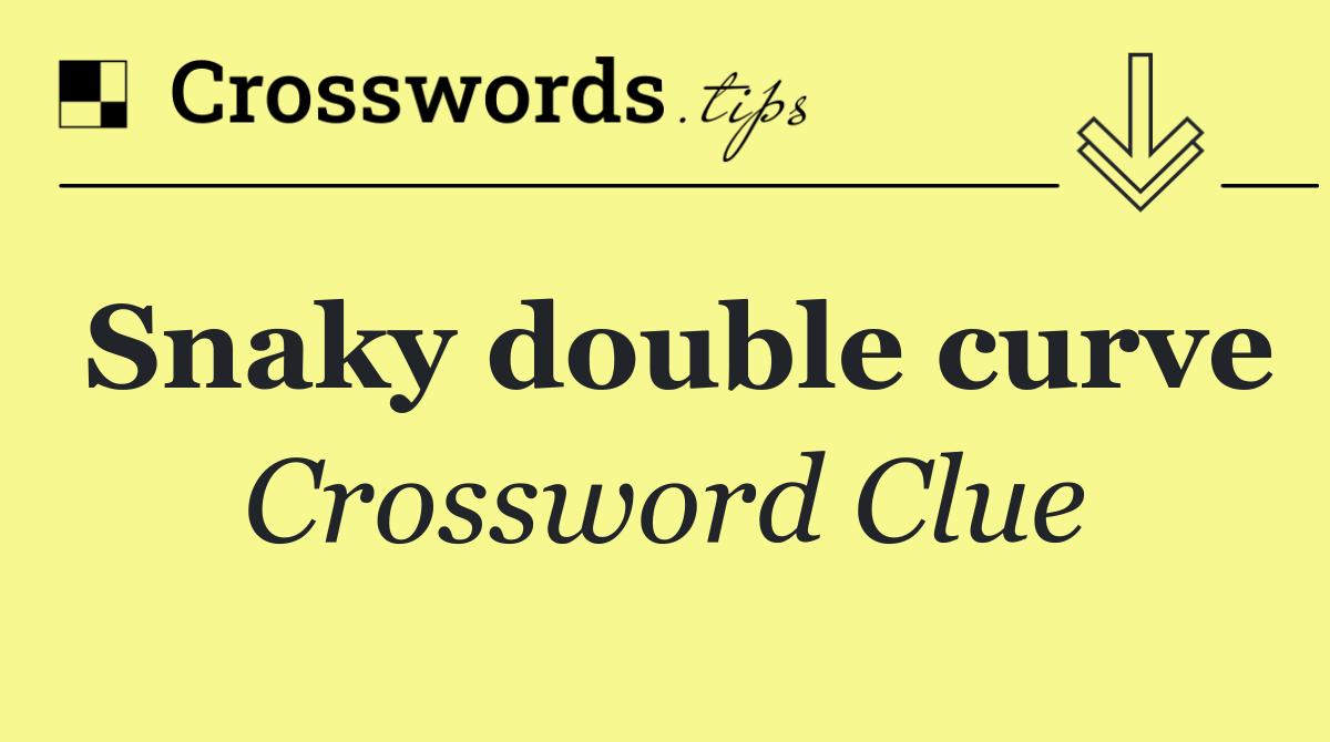 Snaky double curve