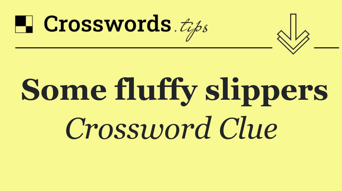 Some fluffy slippers