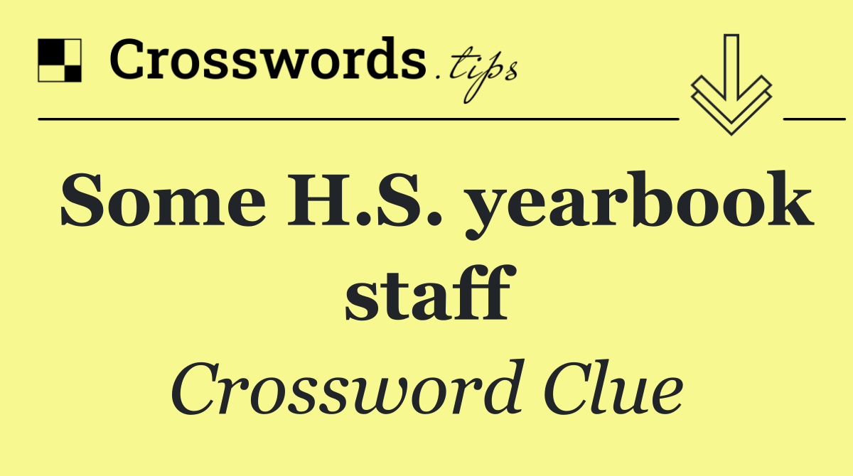 Some H.S. yearbook staff