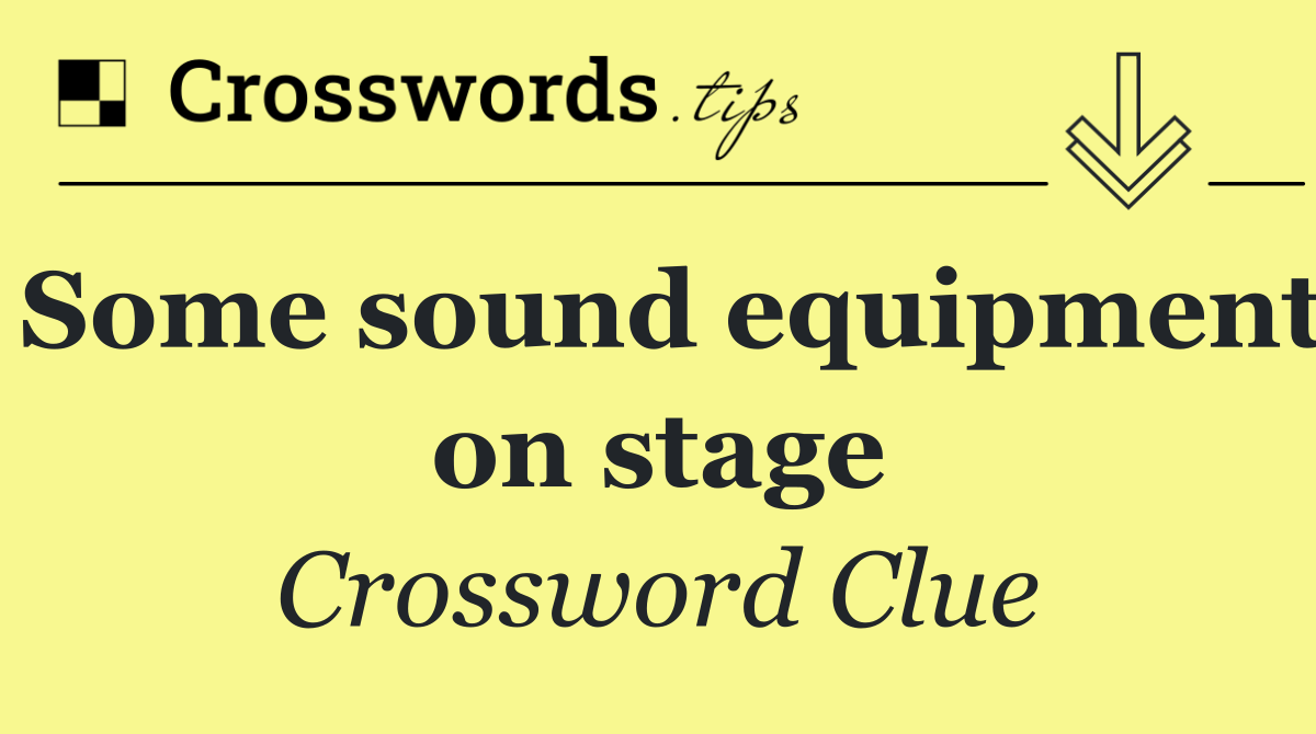 Some sound equipment on stage