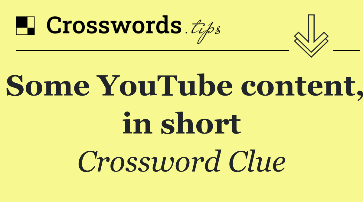 Some YouTube content, in short