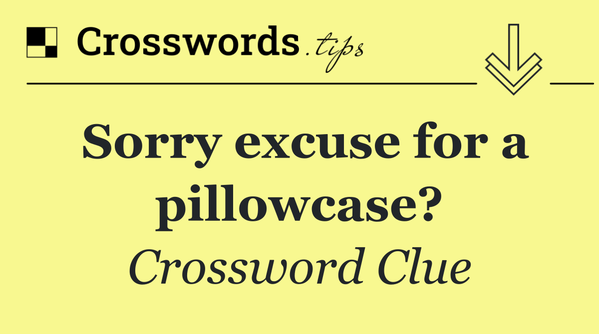 Sorry excuse for a pillowcase?