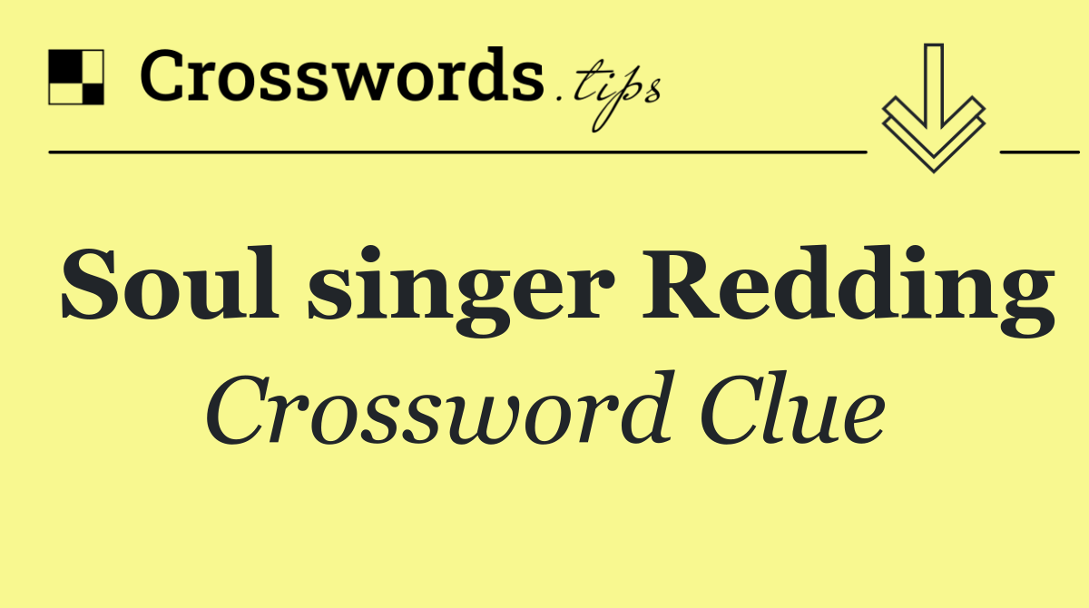 Soul singer Redding