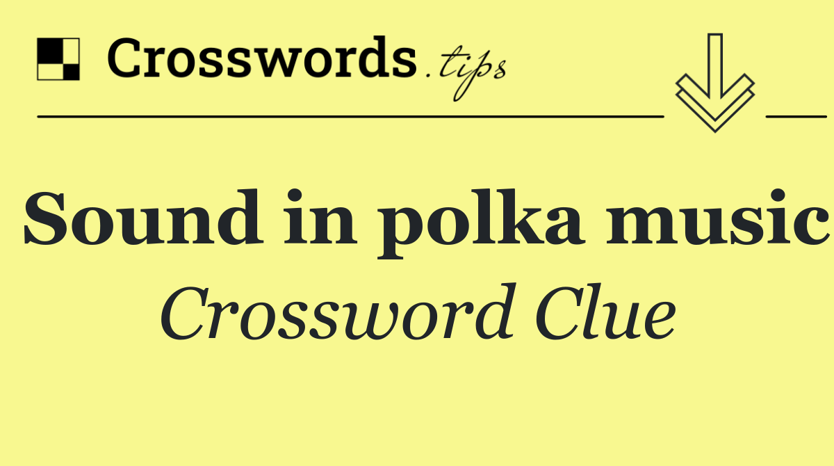 Sound in polka music