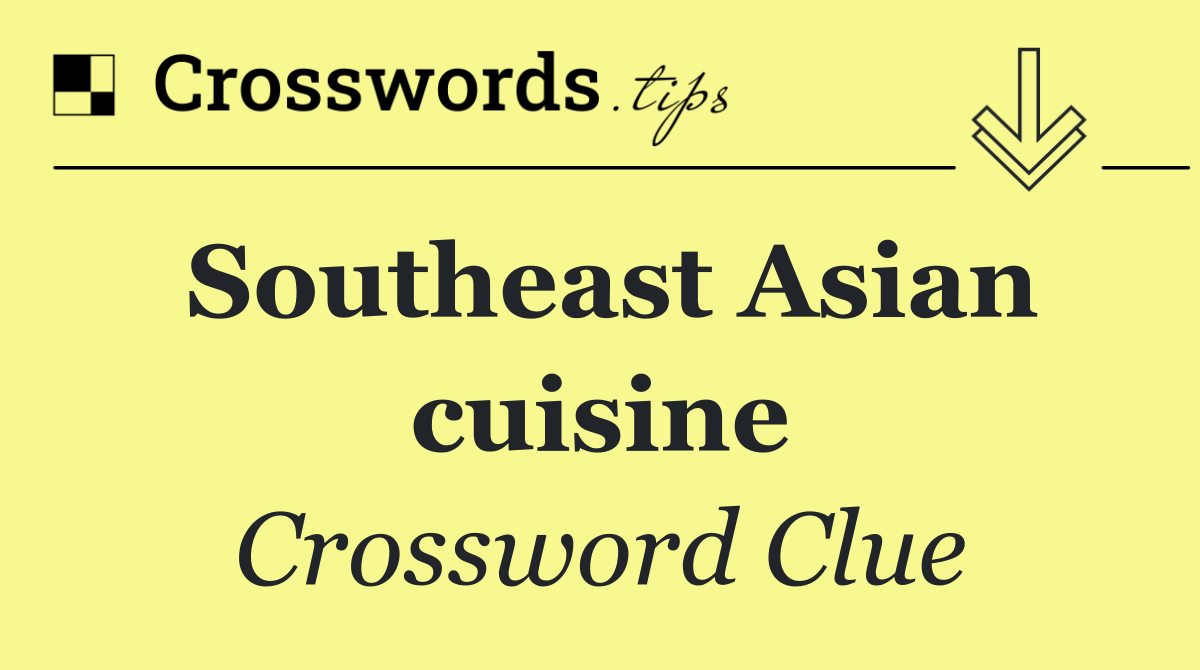 Southeast Asian cuisine