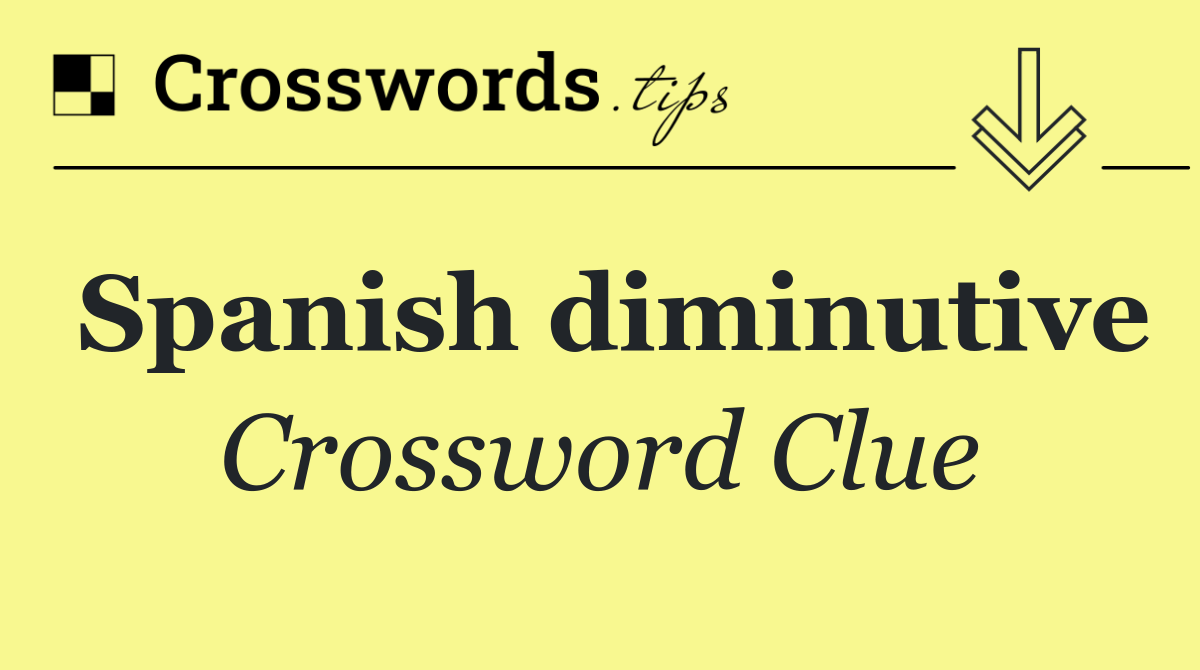 Spanish diminutive