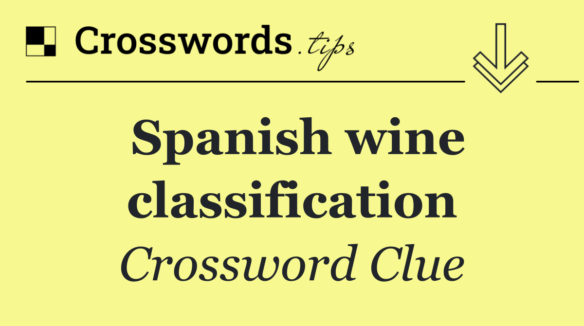 Spanish wine classification