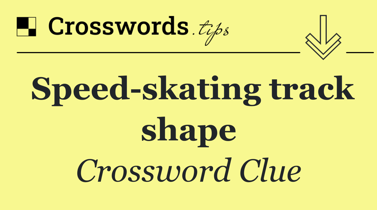 Speed skating track shape
