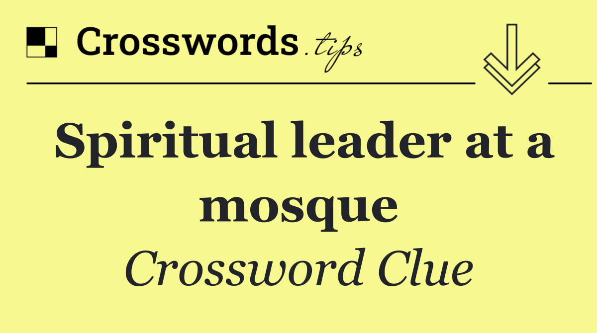 Spiritual leader at a mosque