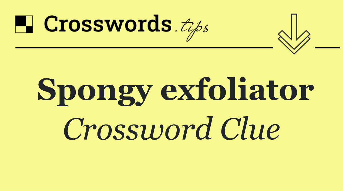 Spongy exfoliator