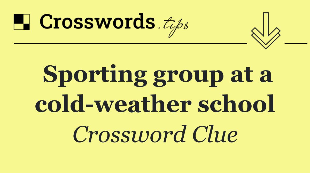 Sporting group at a cold weather school