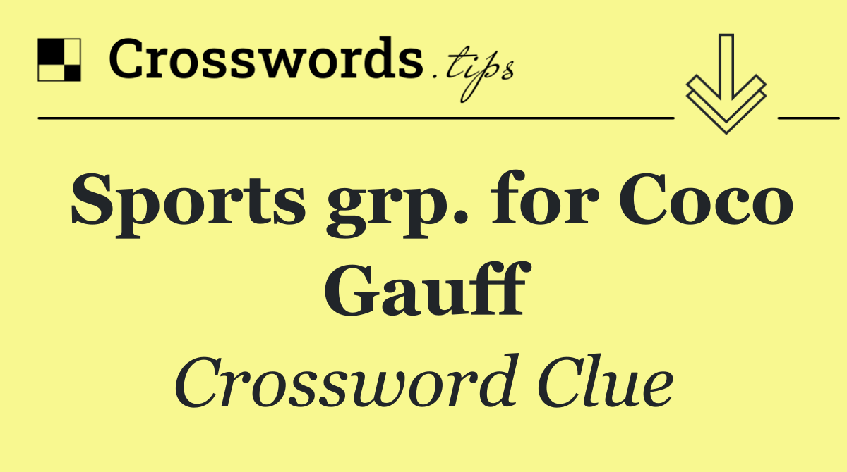 Sports grp. for Coco Gauff