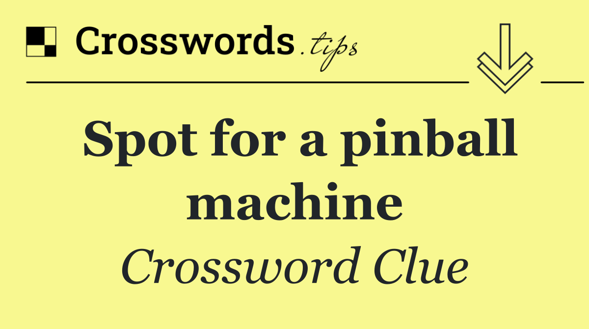 Spot for a pinball machine