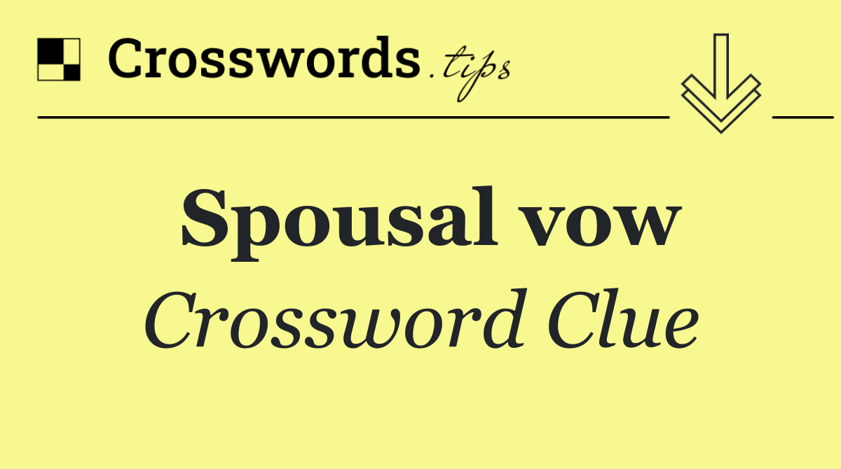 Spousal vow