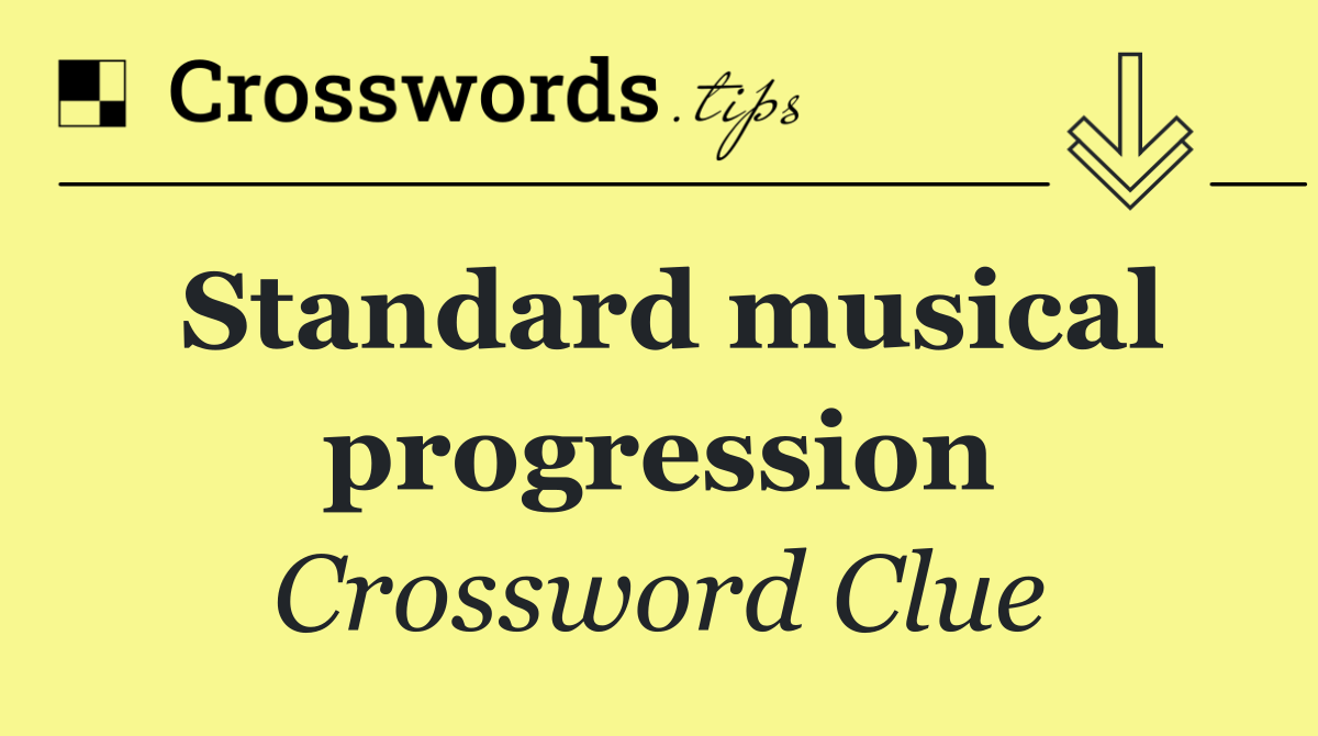 Standard musical progression