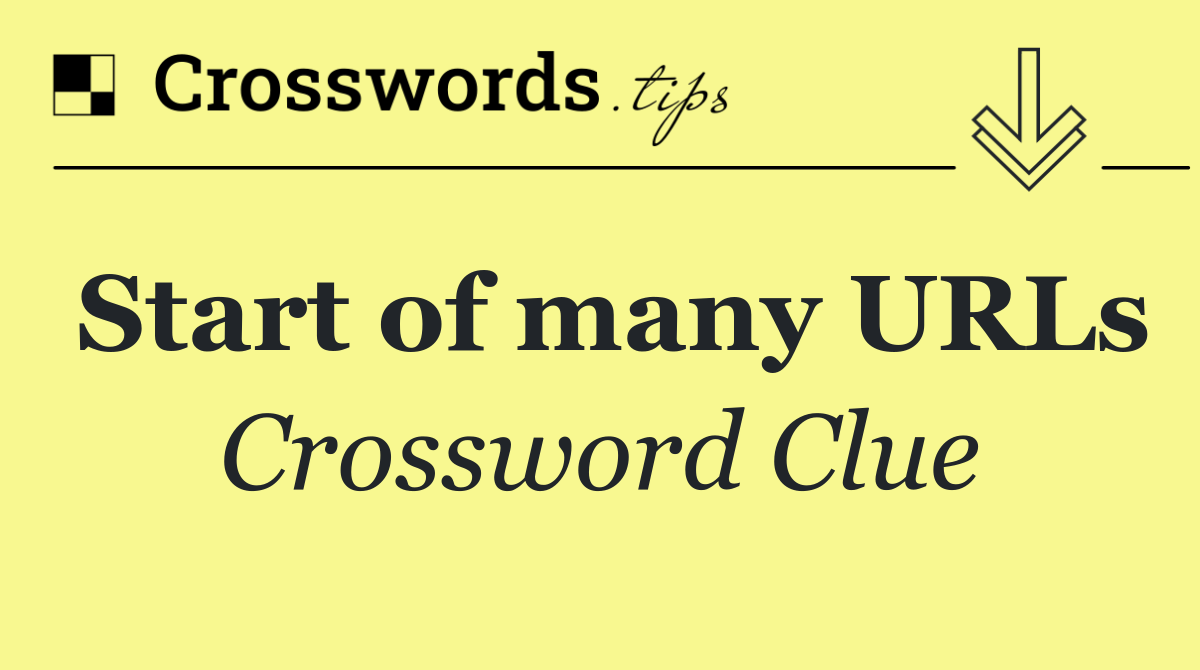 Start of many URLs