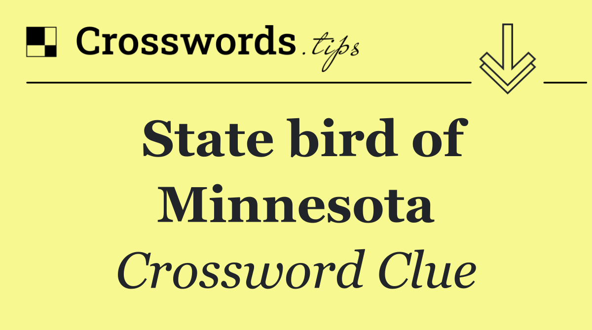 State bird of Minnesota