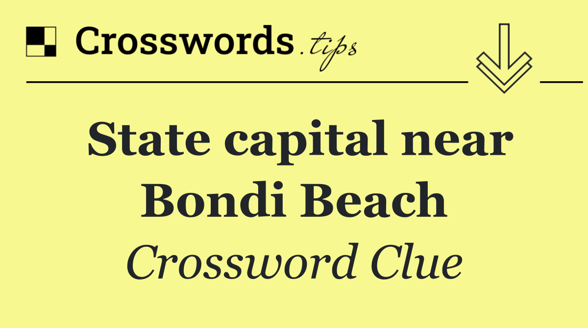 State capital near Bondi Beach