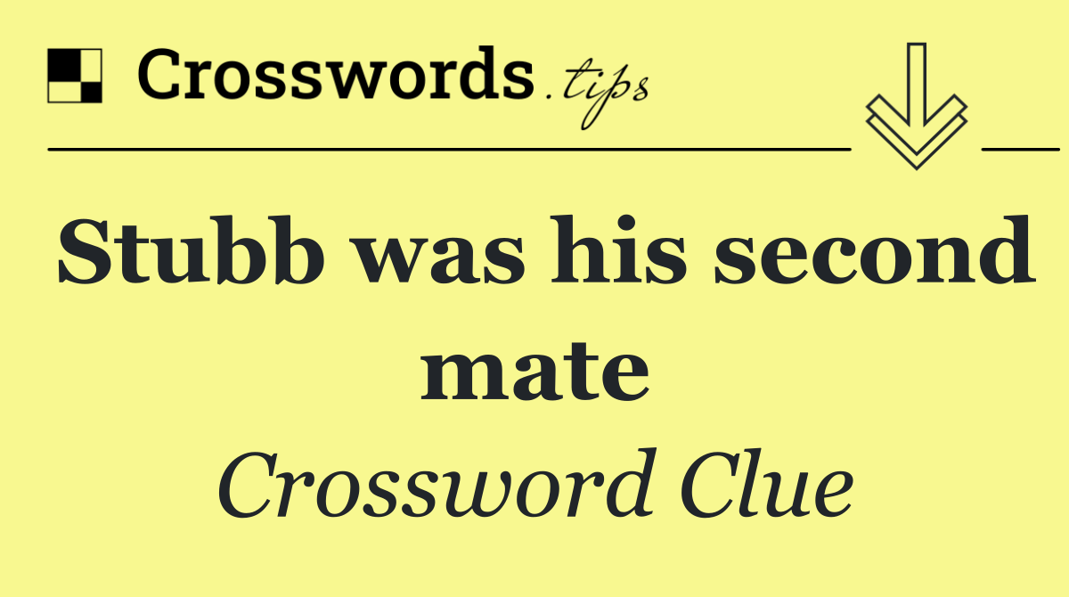 Stubb was his second mate