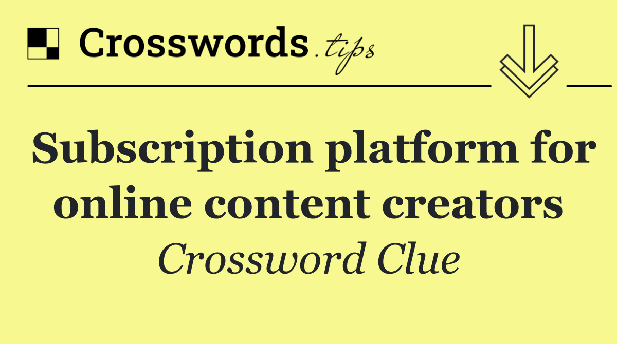 Subscription platform for online content creators