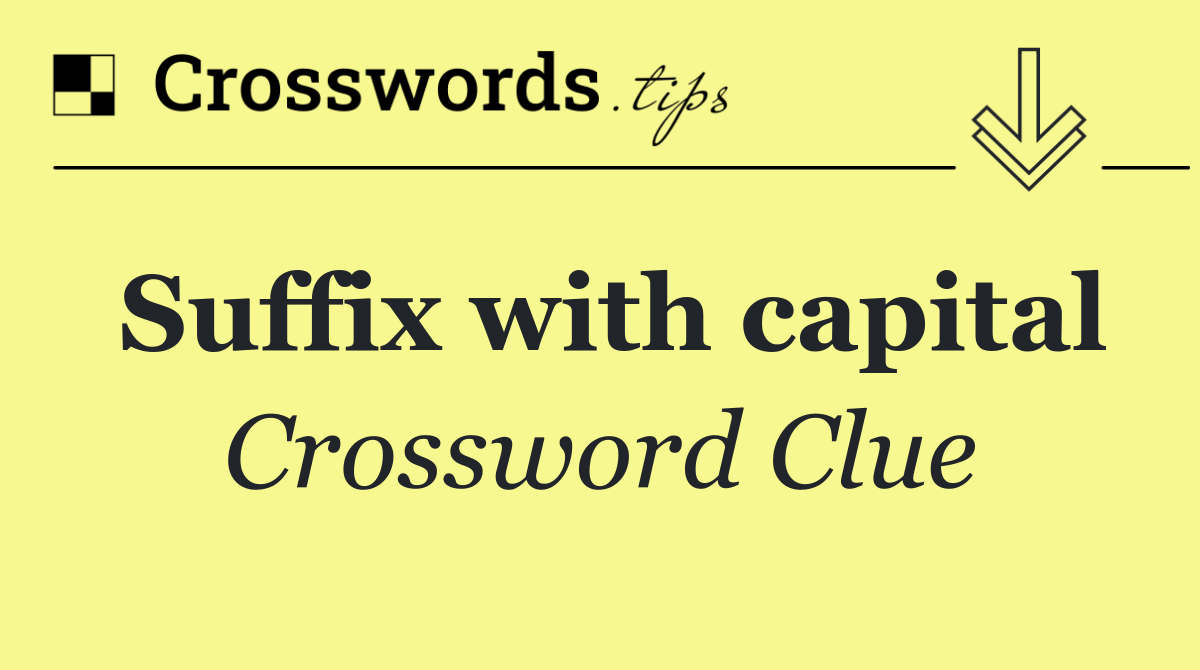 Suffix with capital