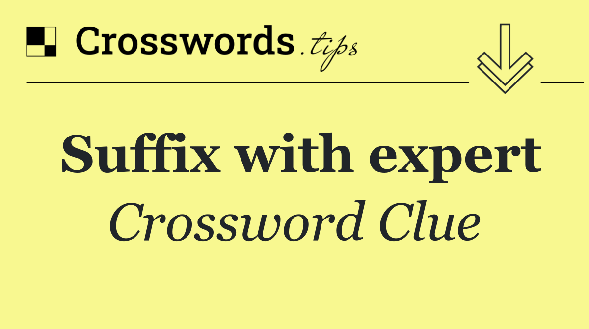 Suffix with expert