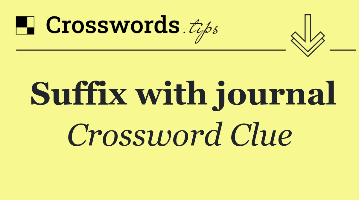 Suffix with journal