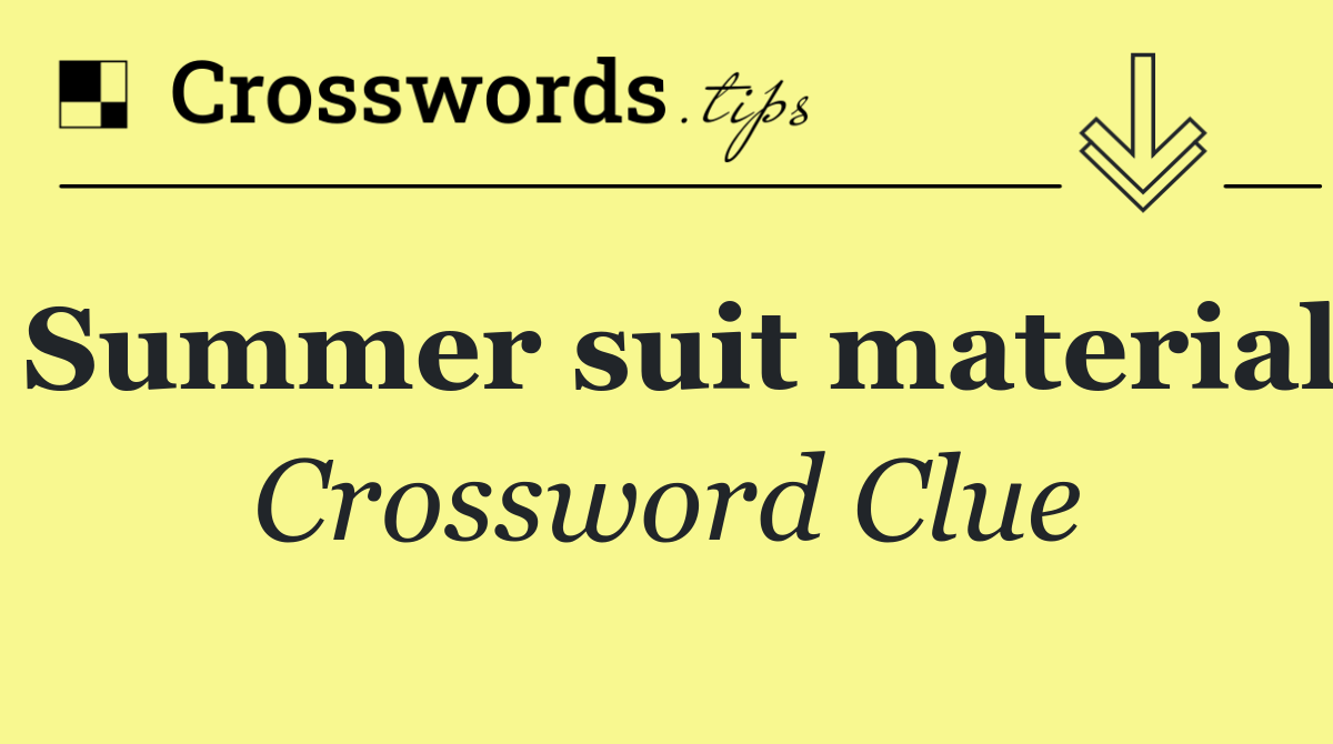 Summer suit material