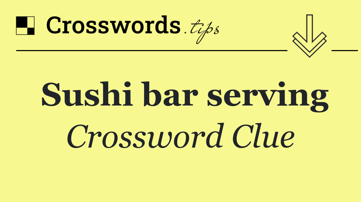 Sushi bar serving