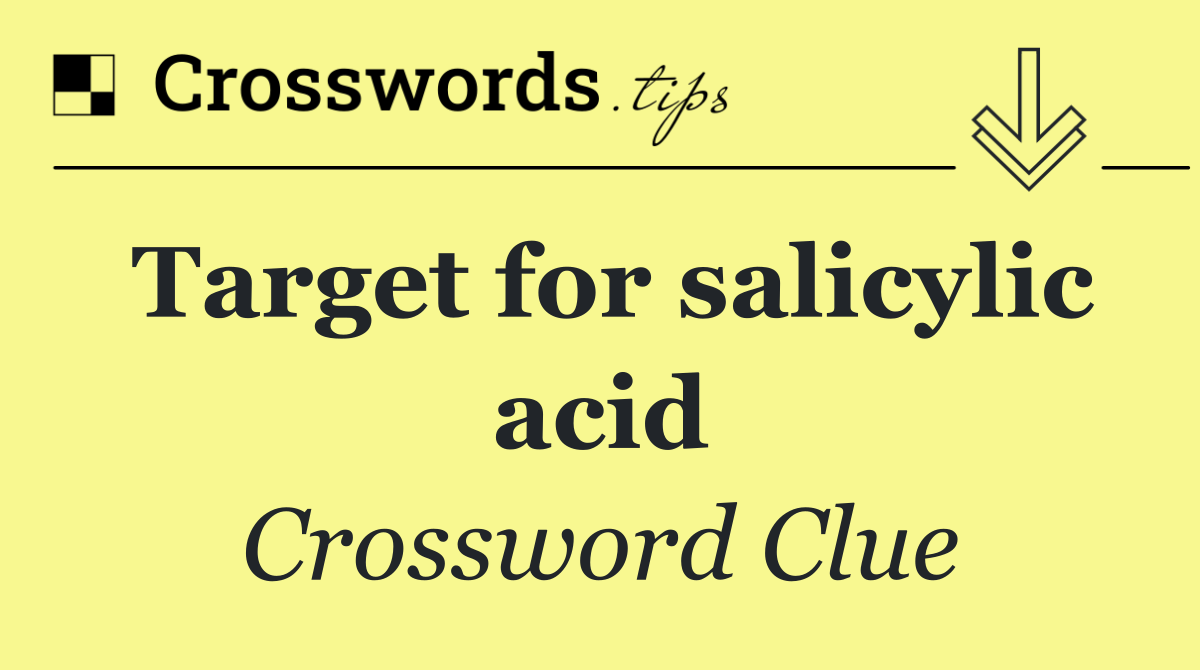 Target for salicylic acid