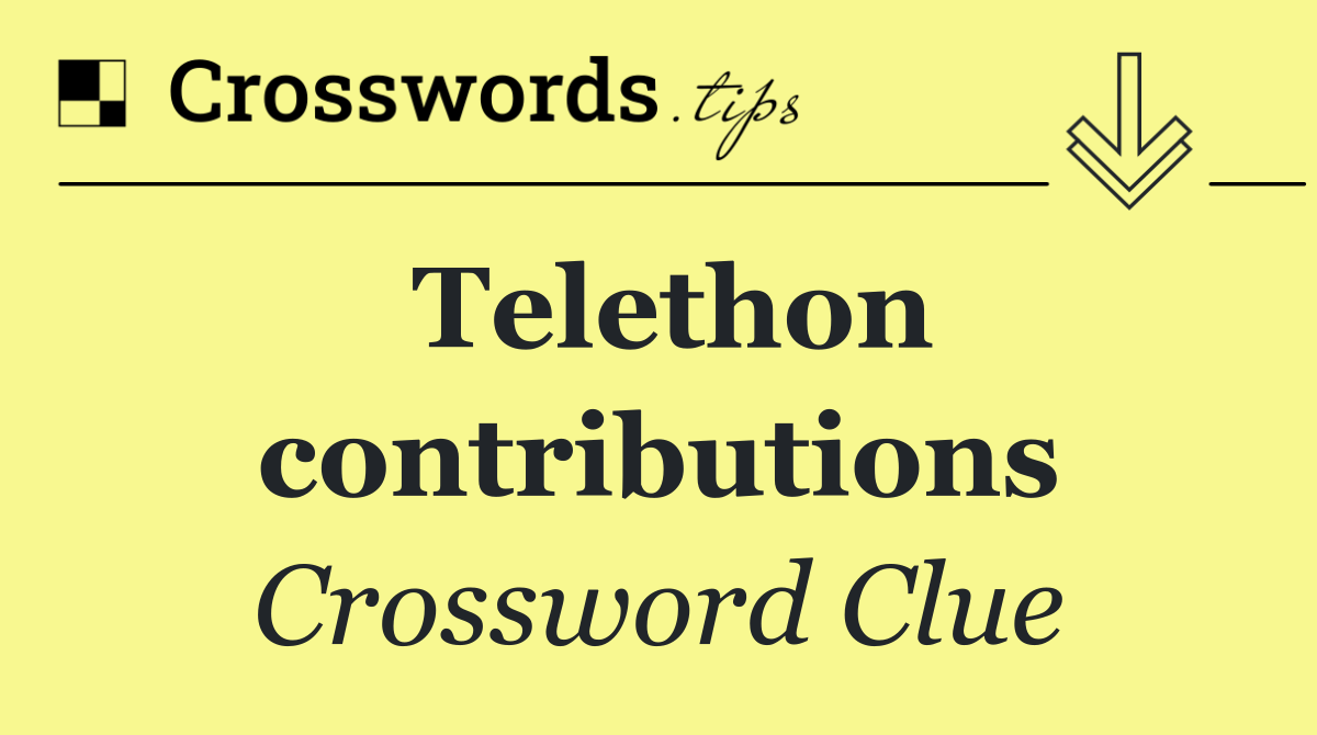 Telethon contributions