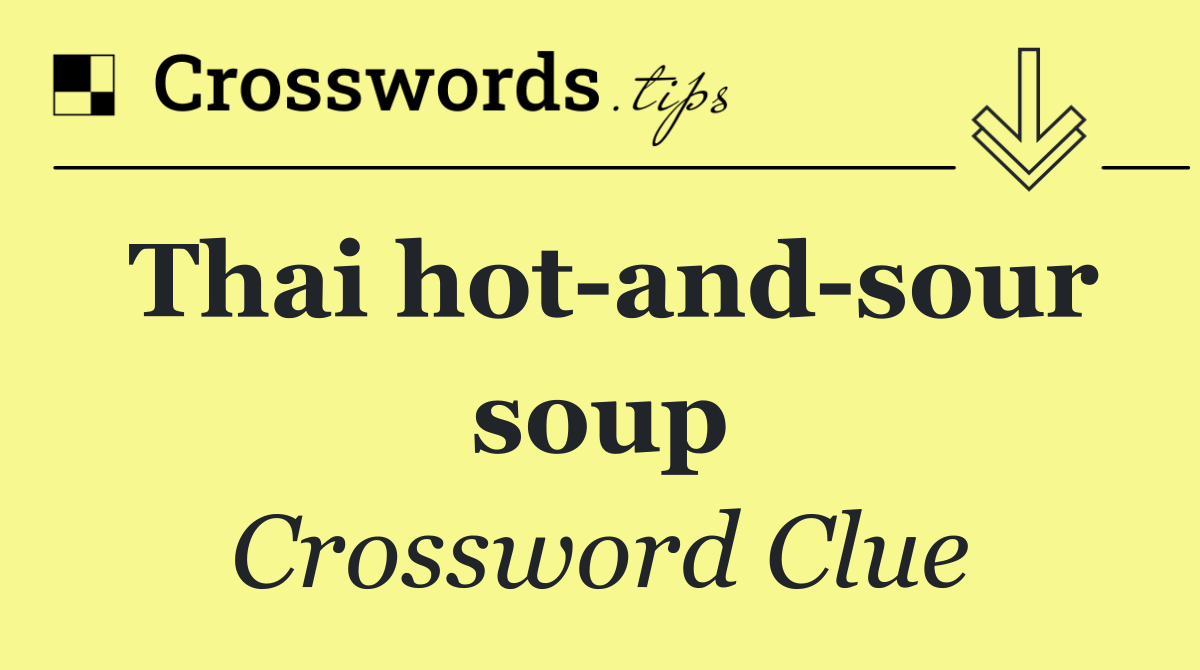 Thai hot and sour soup