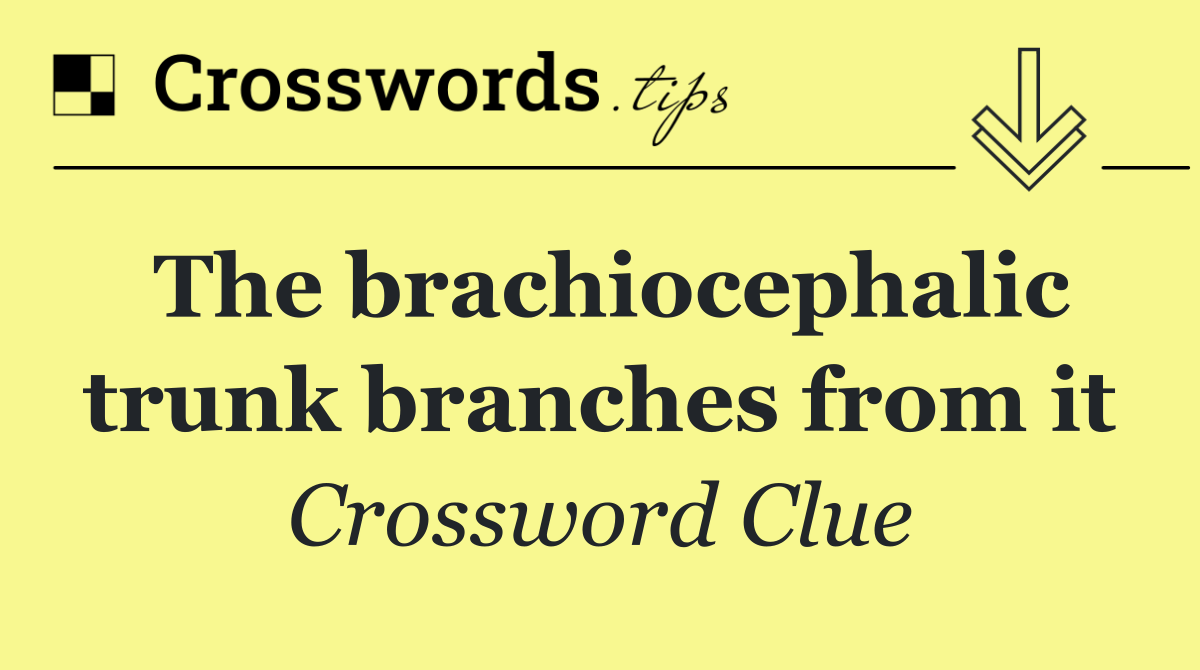 The brachiocephalic trunk branches from it