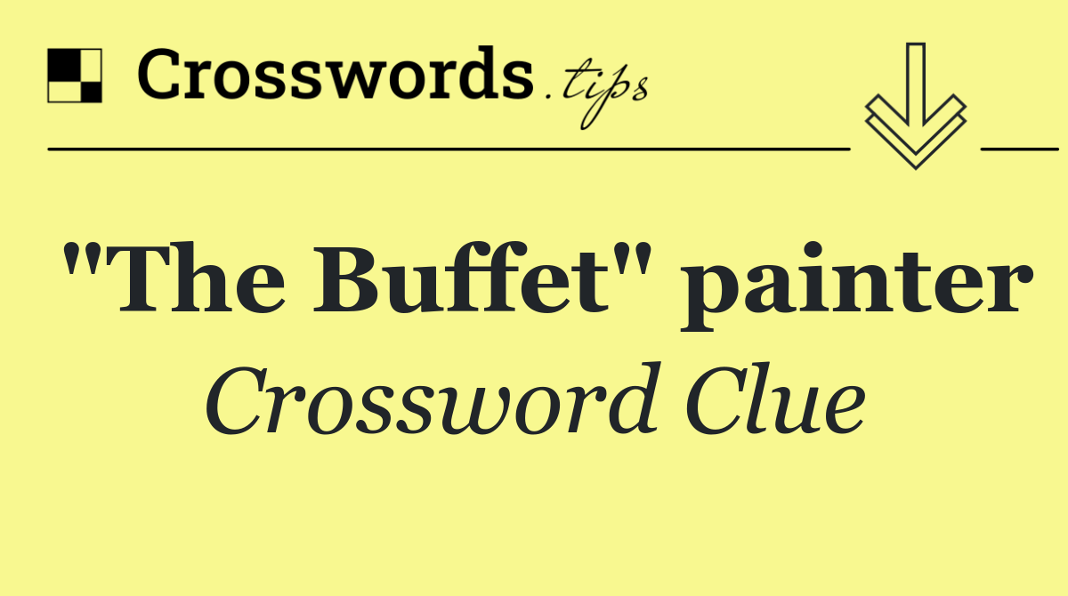 "The Buffet" painter