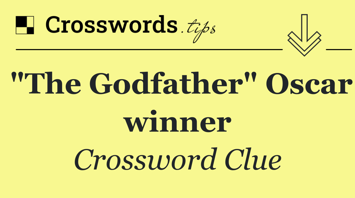 "The Godfather" Oscar winner
