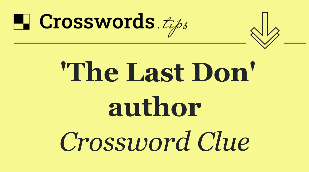 'The Last Don' author